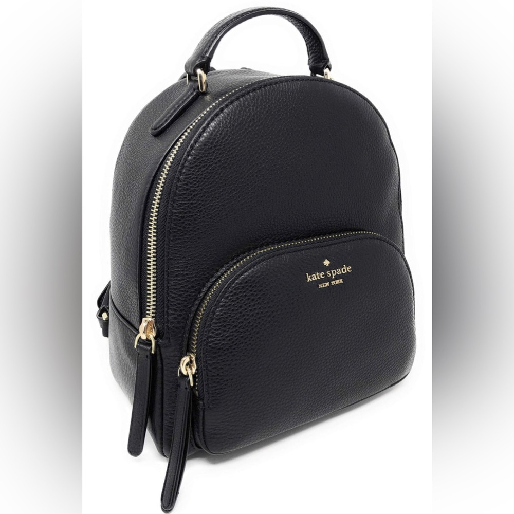 KATE SPADE BLACK LEATHER BACKPACK ♠️ NWT